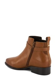 Dune London Brown Pepi Branded Trim Ankle Boots - Image 4 of 6