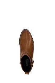 Dune London Brown Pepi Branded Trim Ankle Boots - Image 6 of 6