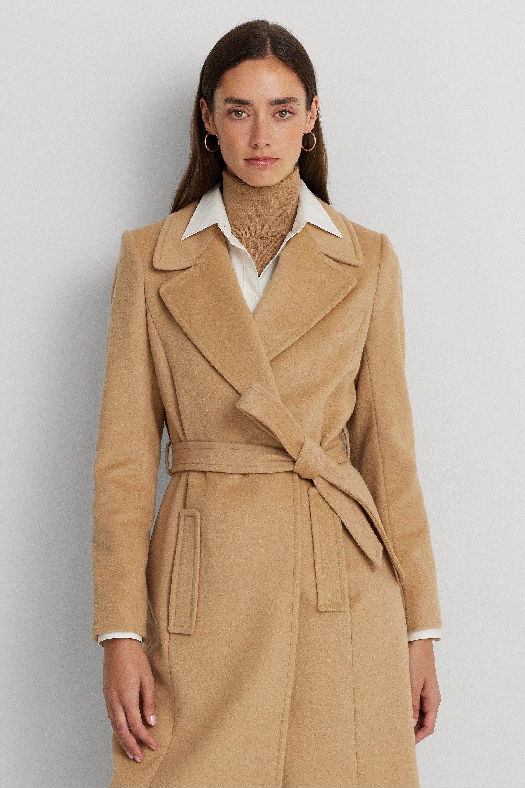 Buy Lauren Ralph Lauren Belted Wool Blend Wrap Coat from Next Luxembourg