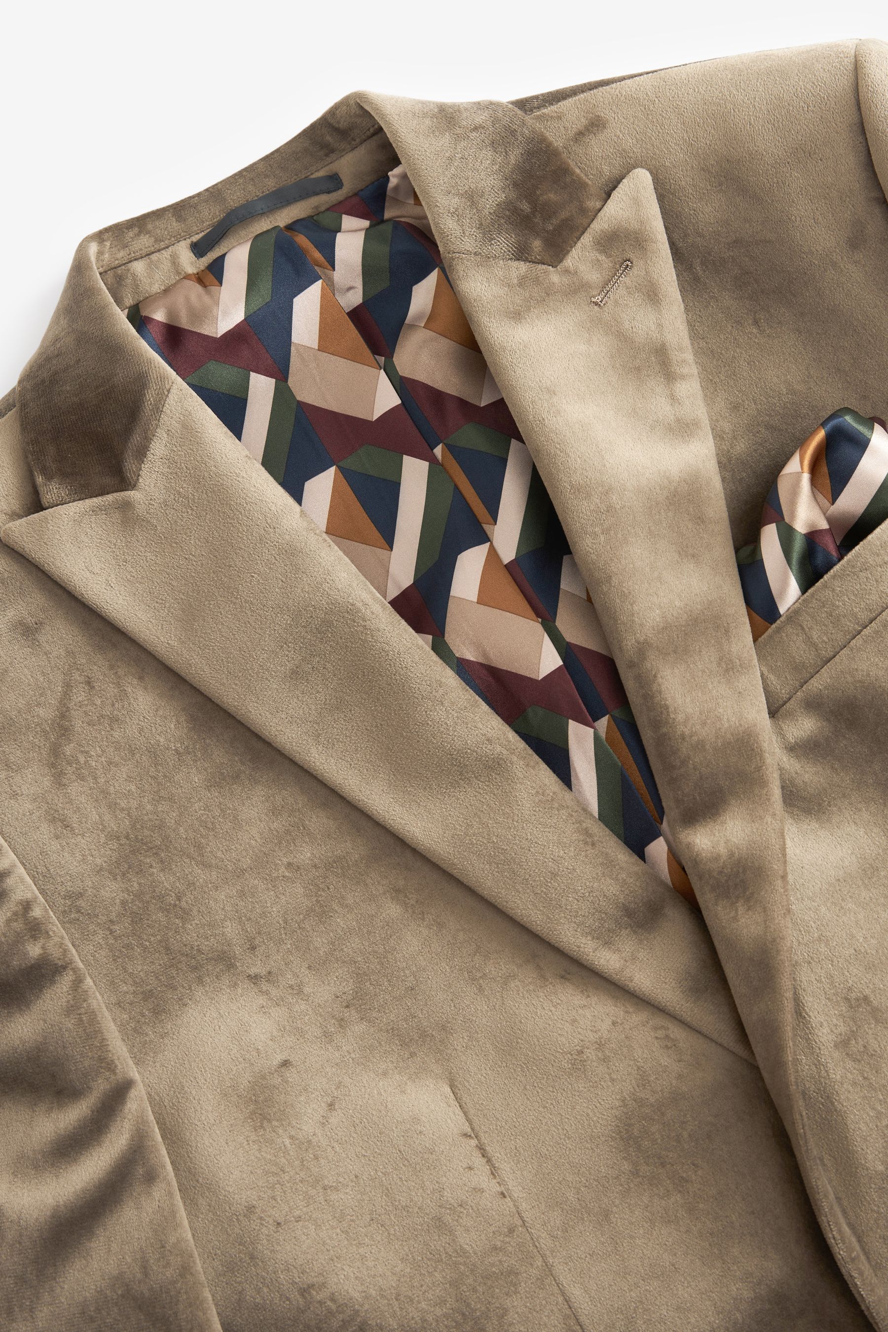 Champagne Gold Slim Velvet Blazer