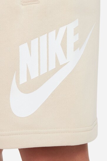 Nike White Club Fleece French Terry Shorts