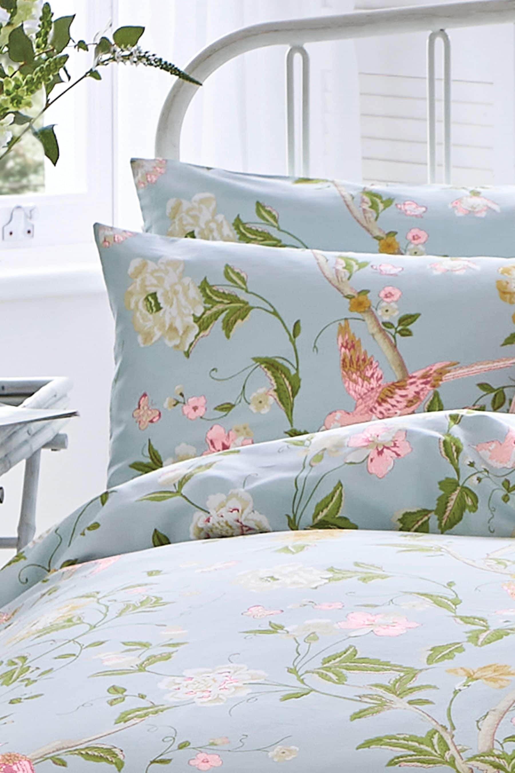 Buy Laura Ashley Set of 2 Duck Egg Blue Summer Palace 100 Cotton Pillowcases from the Next UK online shop