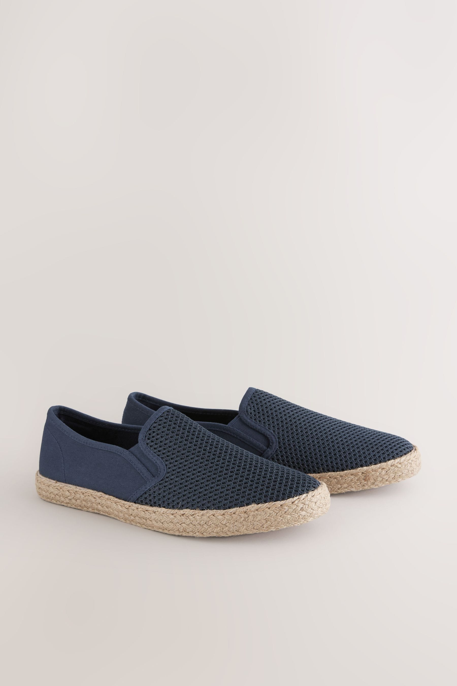 Navy blue men's espadrilles sale