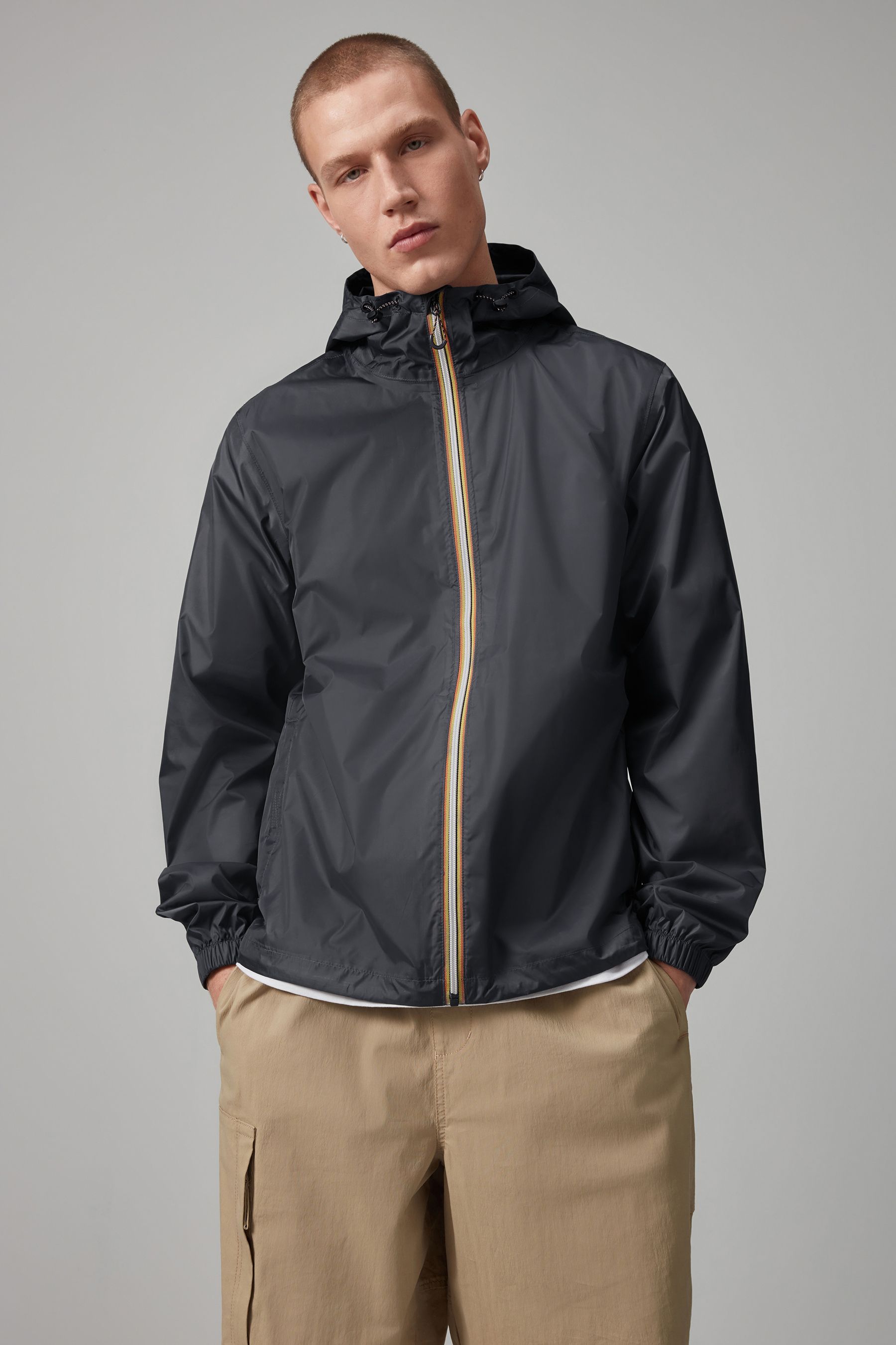 Buy Charcoal Grey Lightweight Waterproof Packable Hooded Jacket from the Next UK online shop