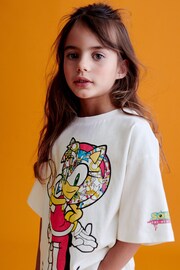 White Sonic Oversized License T-Shirt (3-16yrs) - Image 4 of 7