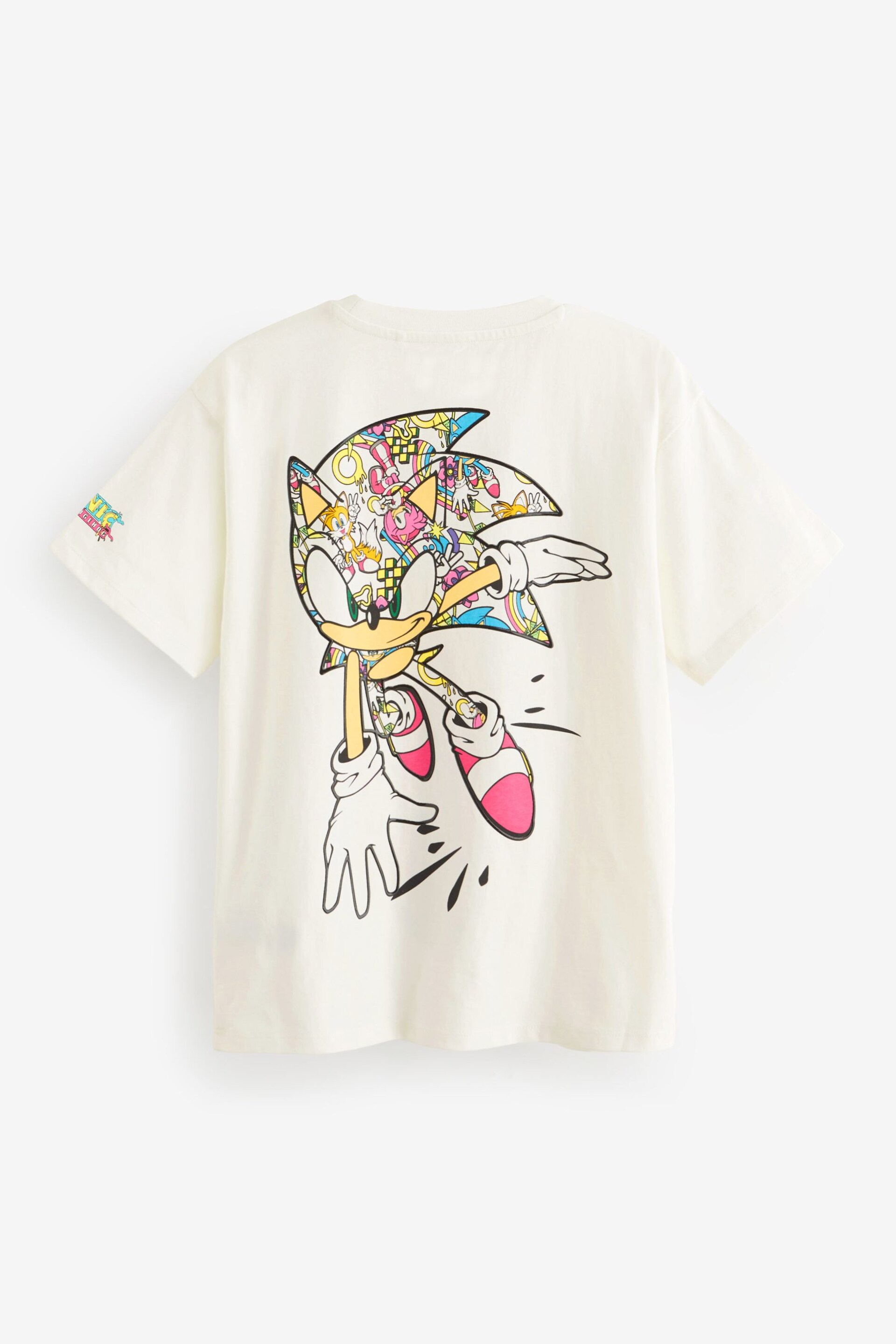 White Sonic Oversized License T-Shirt (3-16yrs) - Image 6 of 7