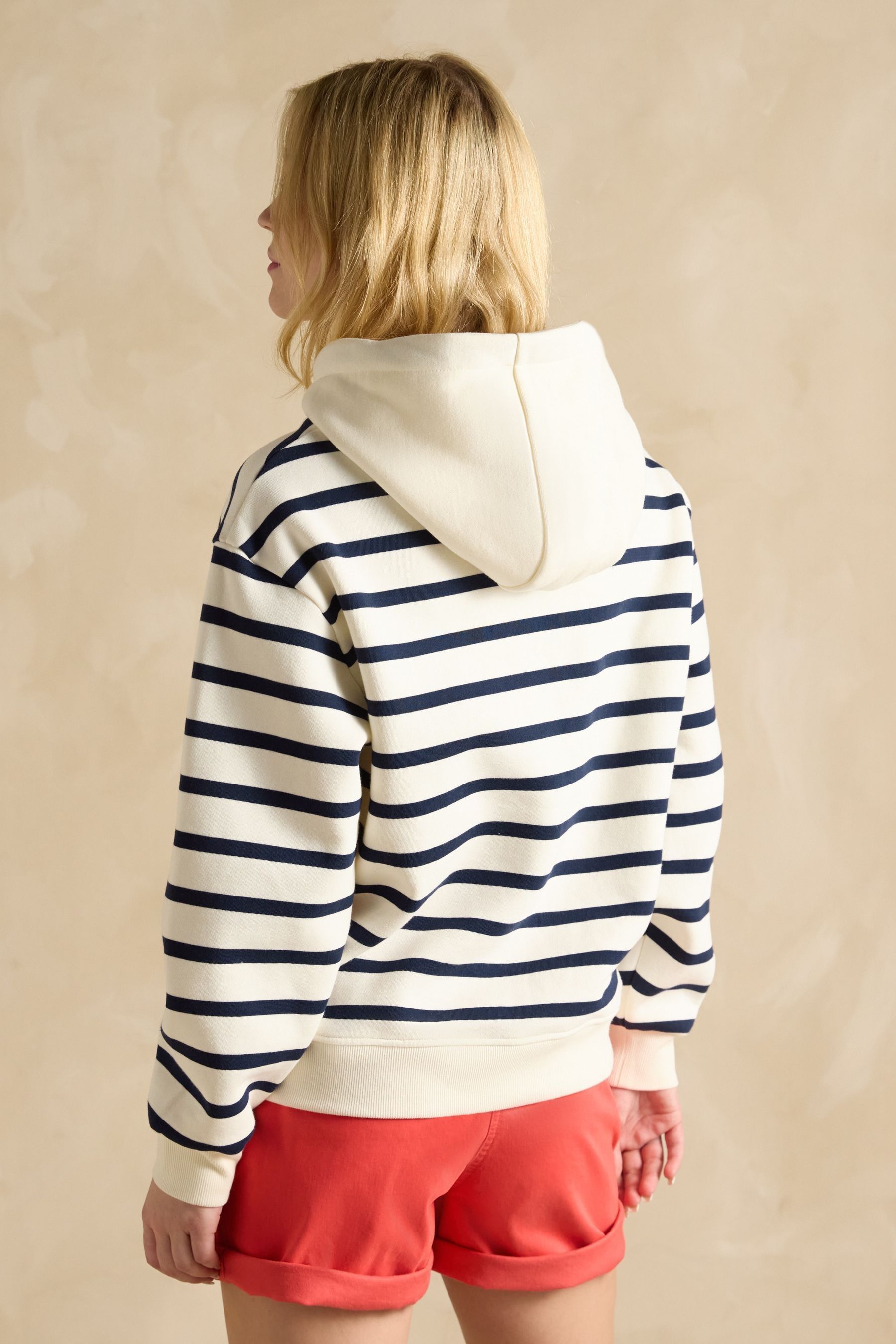Buy Joules Milbourne Navy White Striped Embroidered Hoodie from Next USA