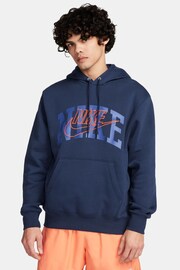 Nike Blue Club Fleece Brushed-Back Pullover Hoodie - Image 1 of 13