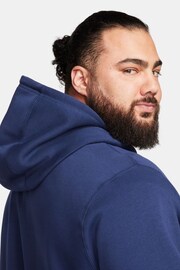 Nike Blue Club Fleece Brushed-Back Pullover Hoodie - Image 10 of 13
