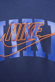 Nike Blue Club Fleece Brushed-Back Pullover Hoodie - Image 12 of 13