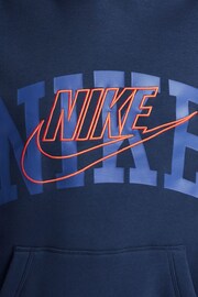 Nike Blue Club Fleece Brushed-Back Pullover Hoodie - Image 13 of 13