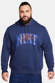 Nike Blue Club Fleece Brushed-Back Pullover Hoodie - Image 6 of 13