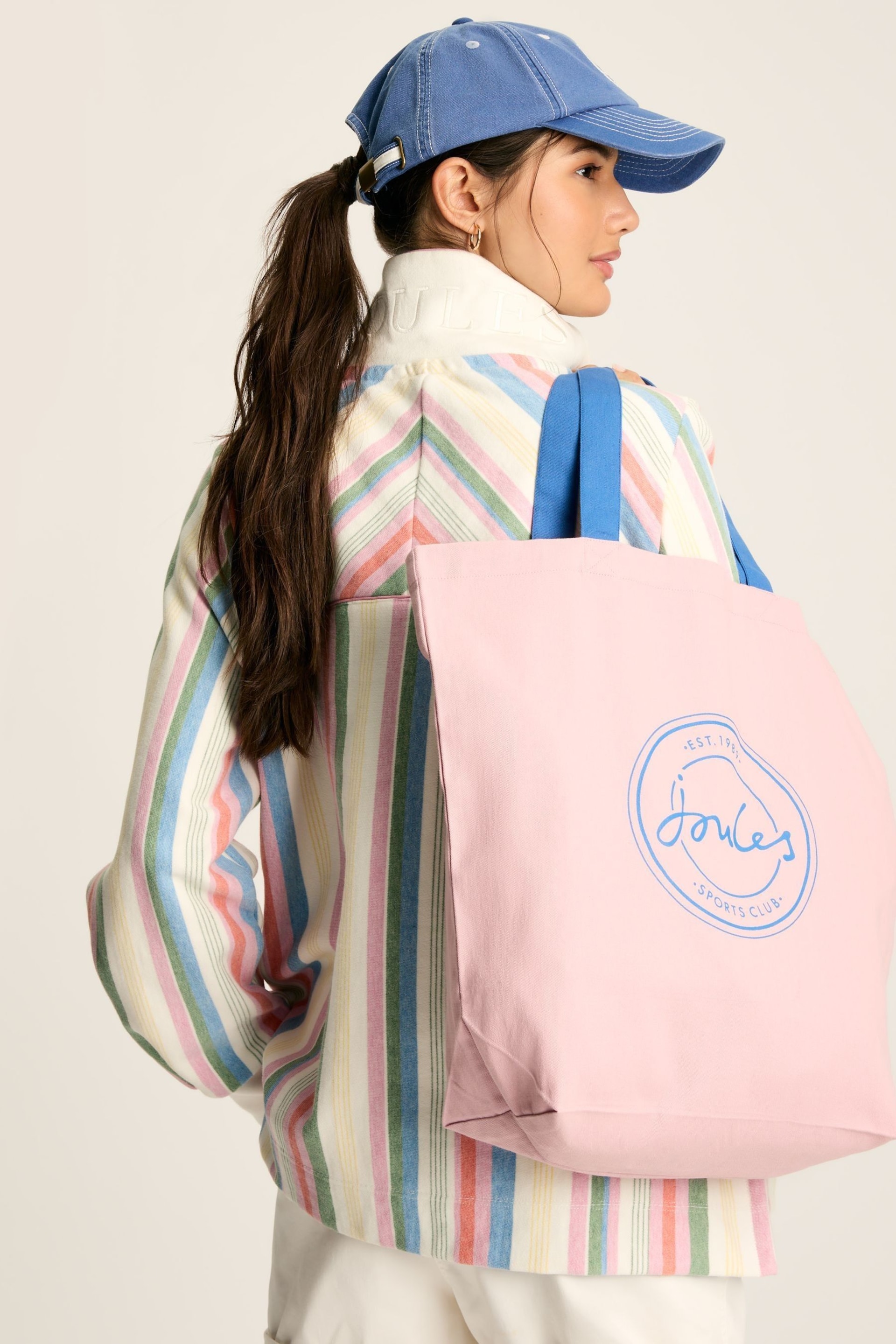 Joules Courtside Pink Tote Bag - Image 1 of 4