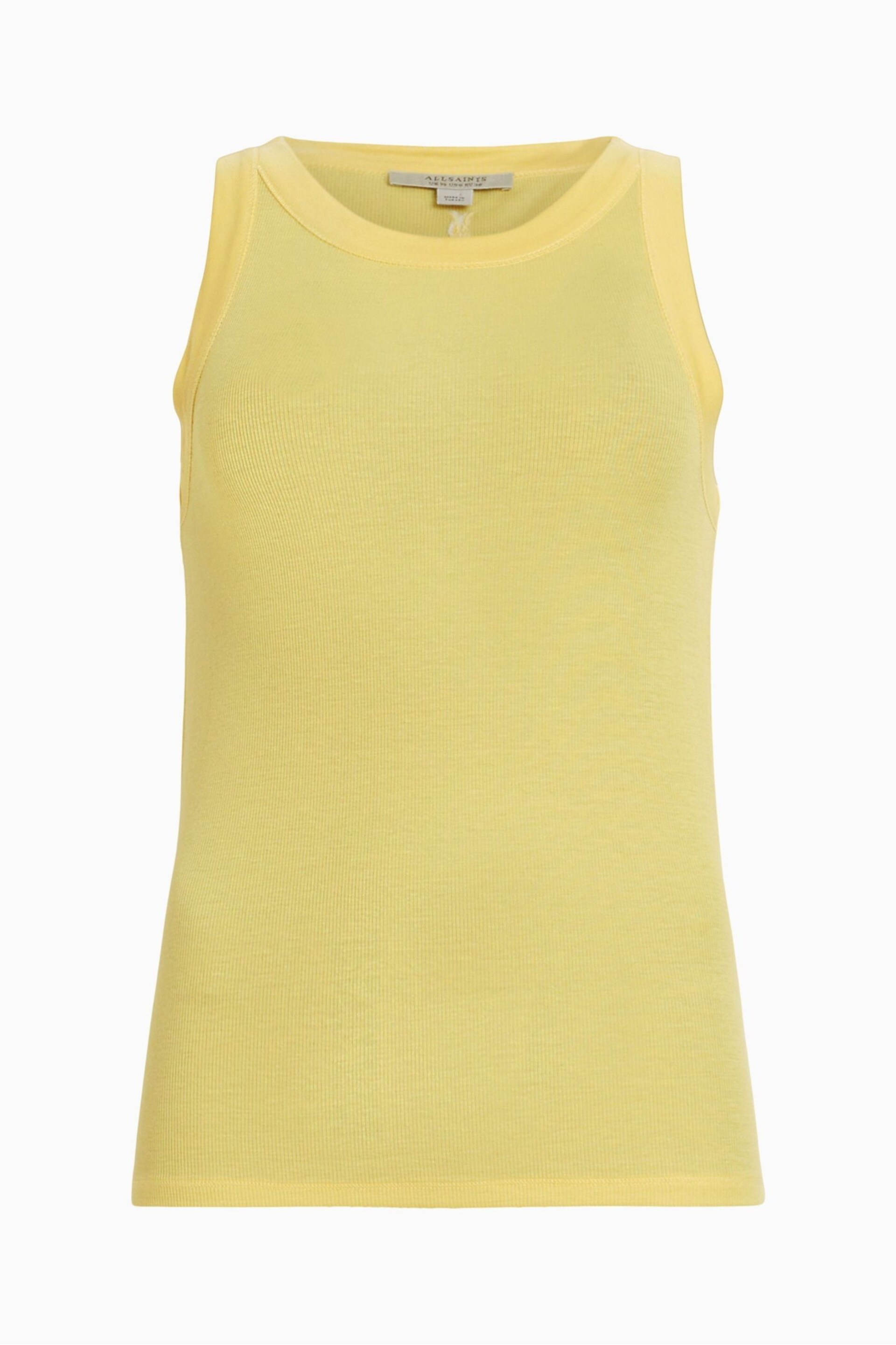 AllSaints Yellow Rina Tank Top - Image 7 of 7