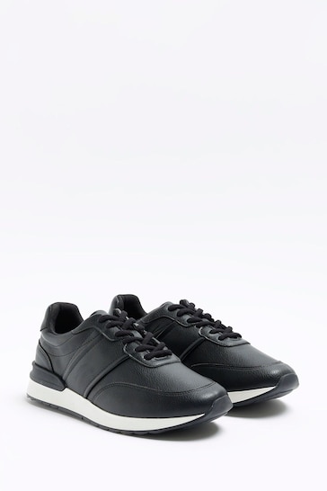 River Island Black Lace-Up Chunky Runner Trainers