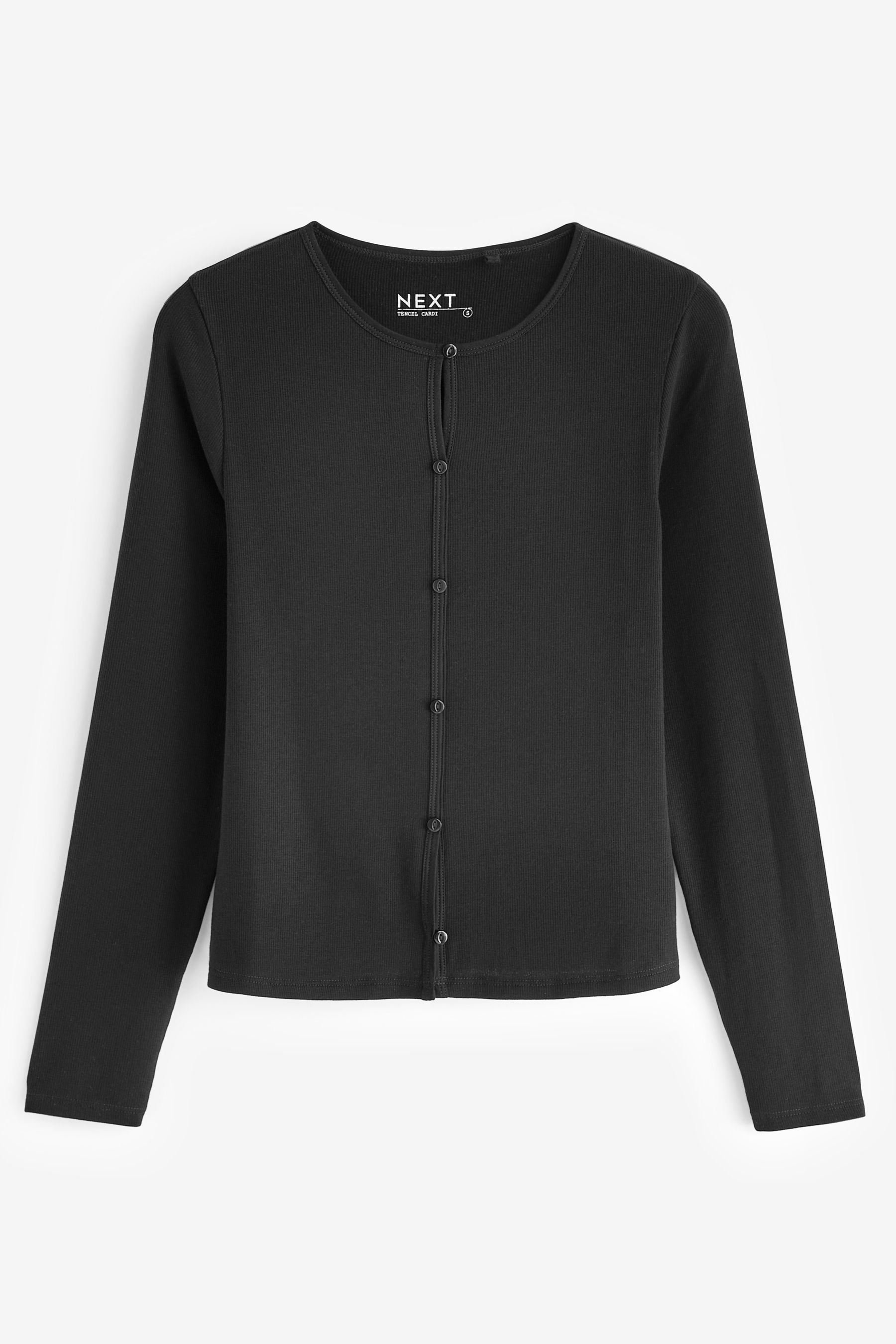 Buy Black Soft Touch Ribbed Cardigan with TENCEL Lyocell from the Next UK online shop