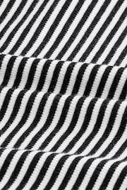 Black/White Stripe Ribbed Square Neck Strappy Cami Top - Image 6 of 6
