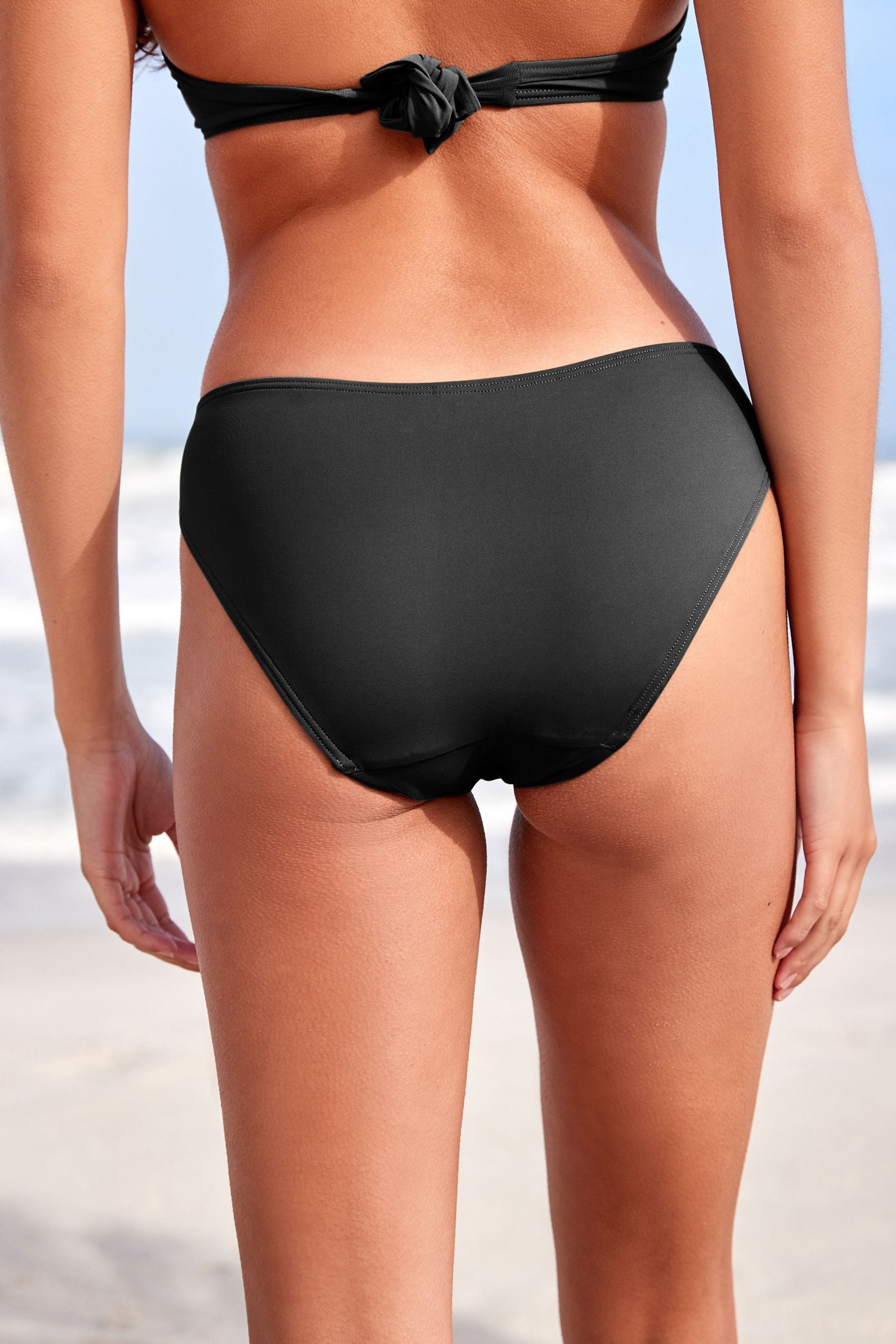 High leg black swim bottoms sales