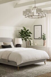 Grey Mid Tweedy Plain Matson Upholstered Bed Bed Frame - Image 5 of 8