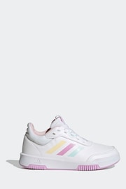 adidas White/Pink Tensaur Sport Training Lace Shoes - Image 1 of 9