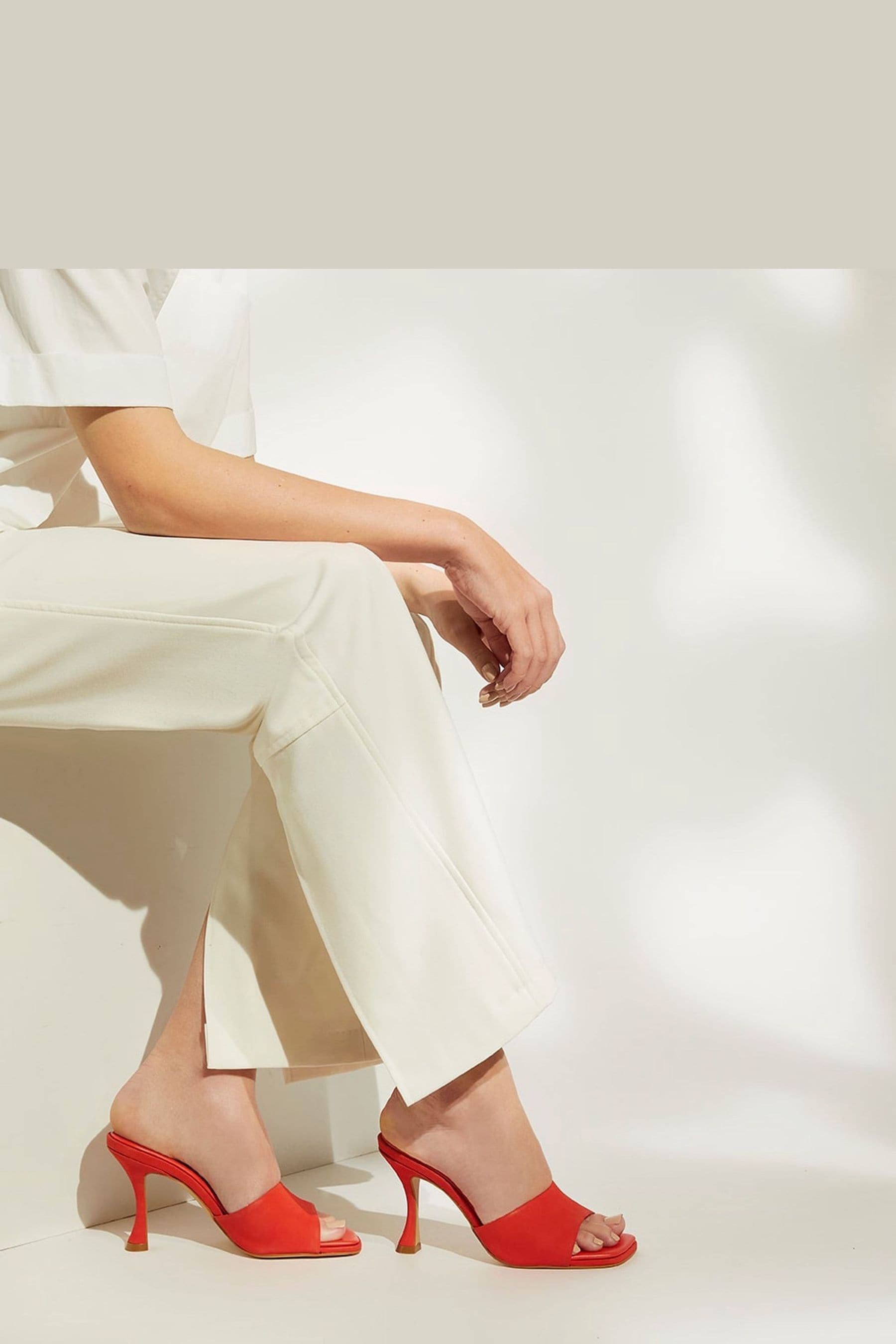 Buy Dune London Orange Magazine Flare Heels Mules from Next Estonia