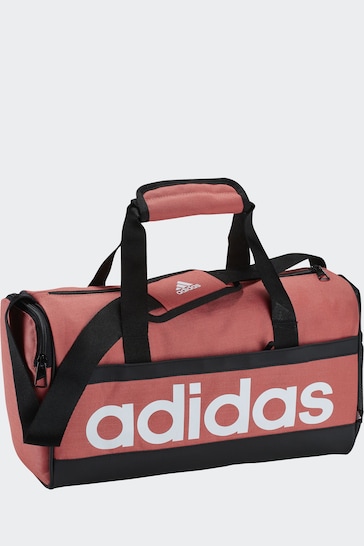 adidas Red Extra Small Essentials Linear Duffel Bag