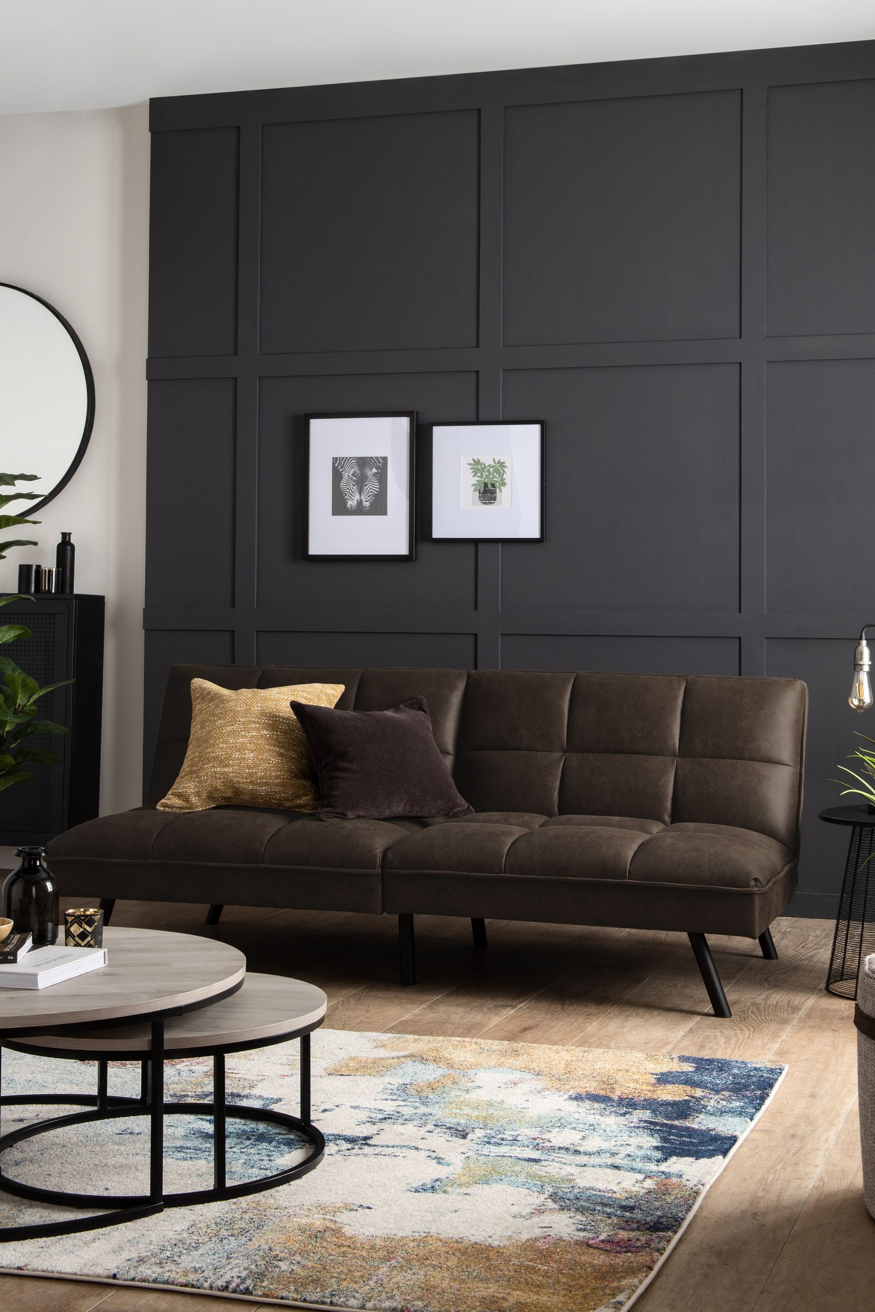 Next leather shop sofa bed