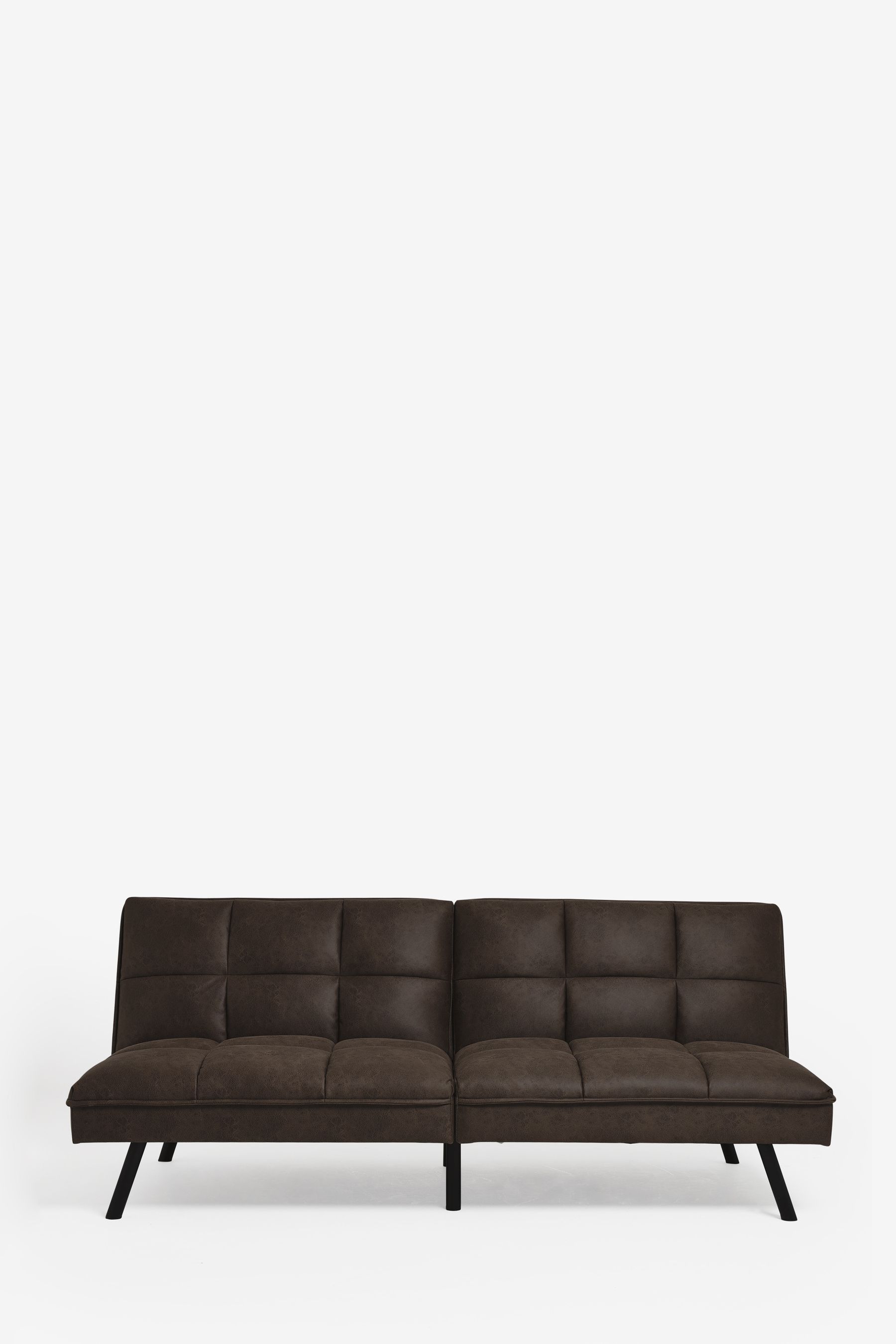 Buy Monza Faux Leather Peppercorn Brown Cole Sofa Bed from the