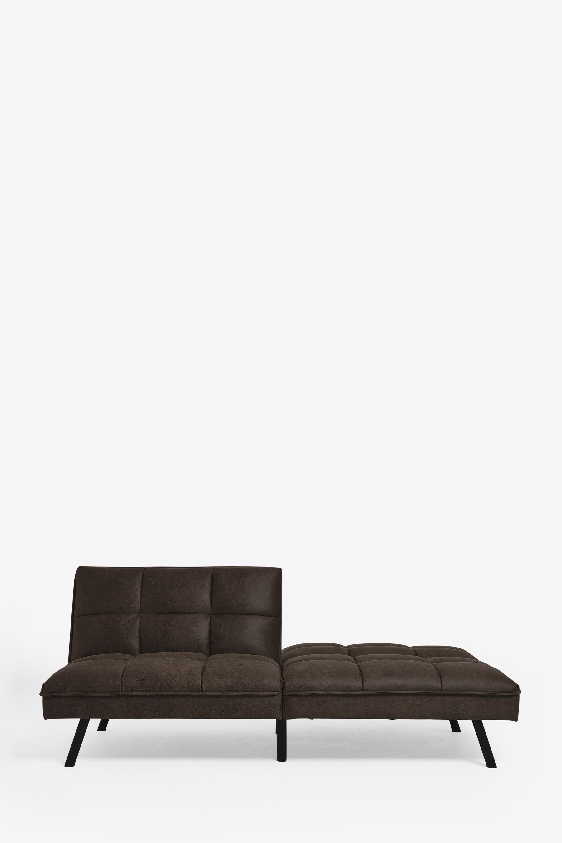 Buy Monza Faux Leather Peppercorn Brown Cole Sofa Bed from the