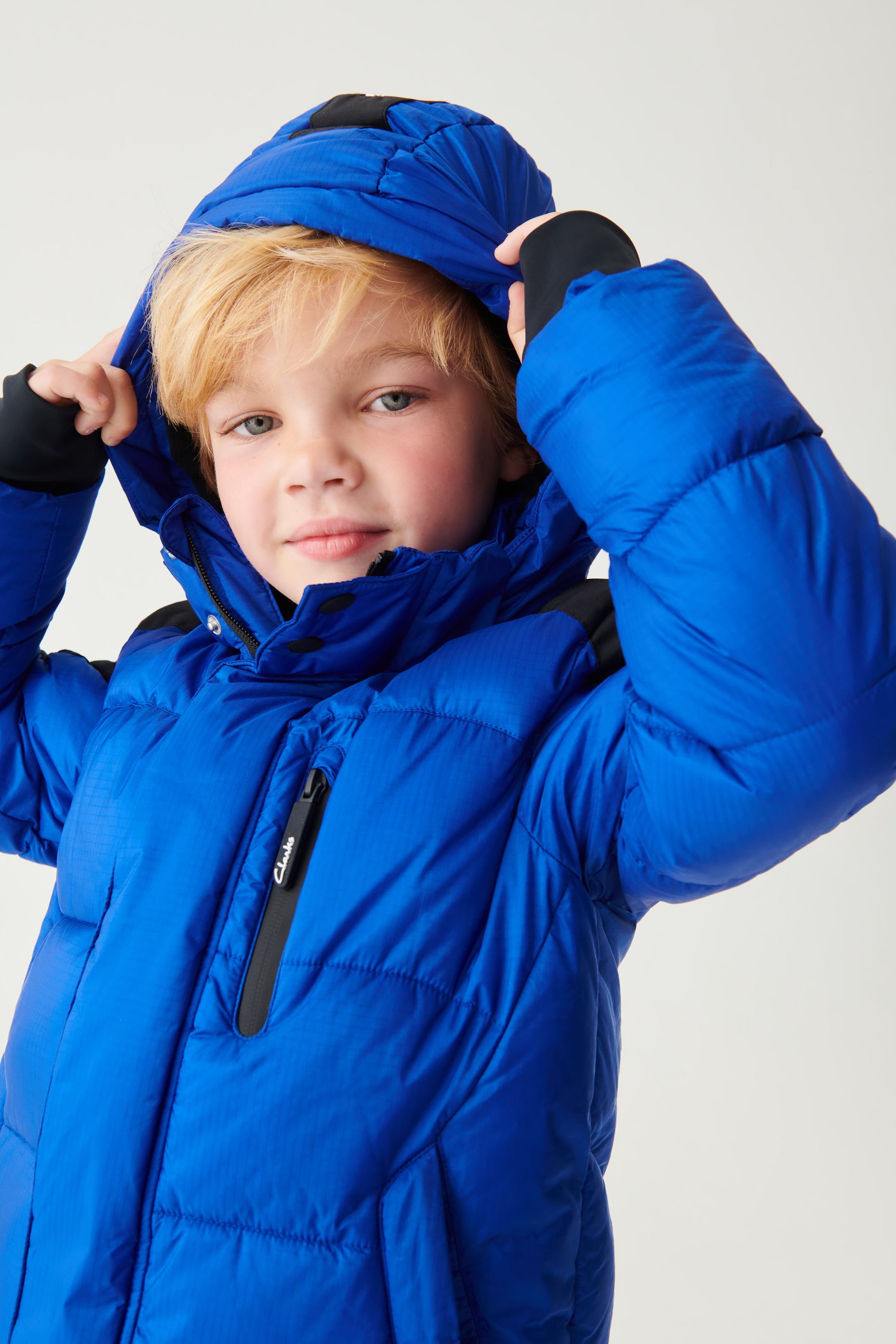 Boys blue padded jacket hotsell