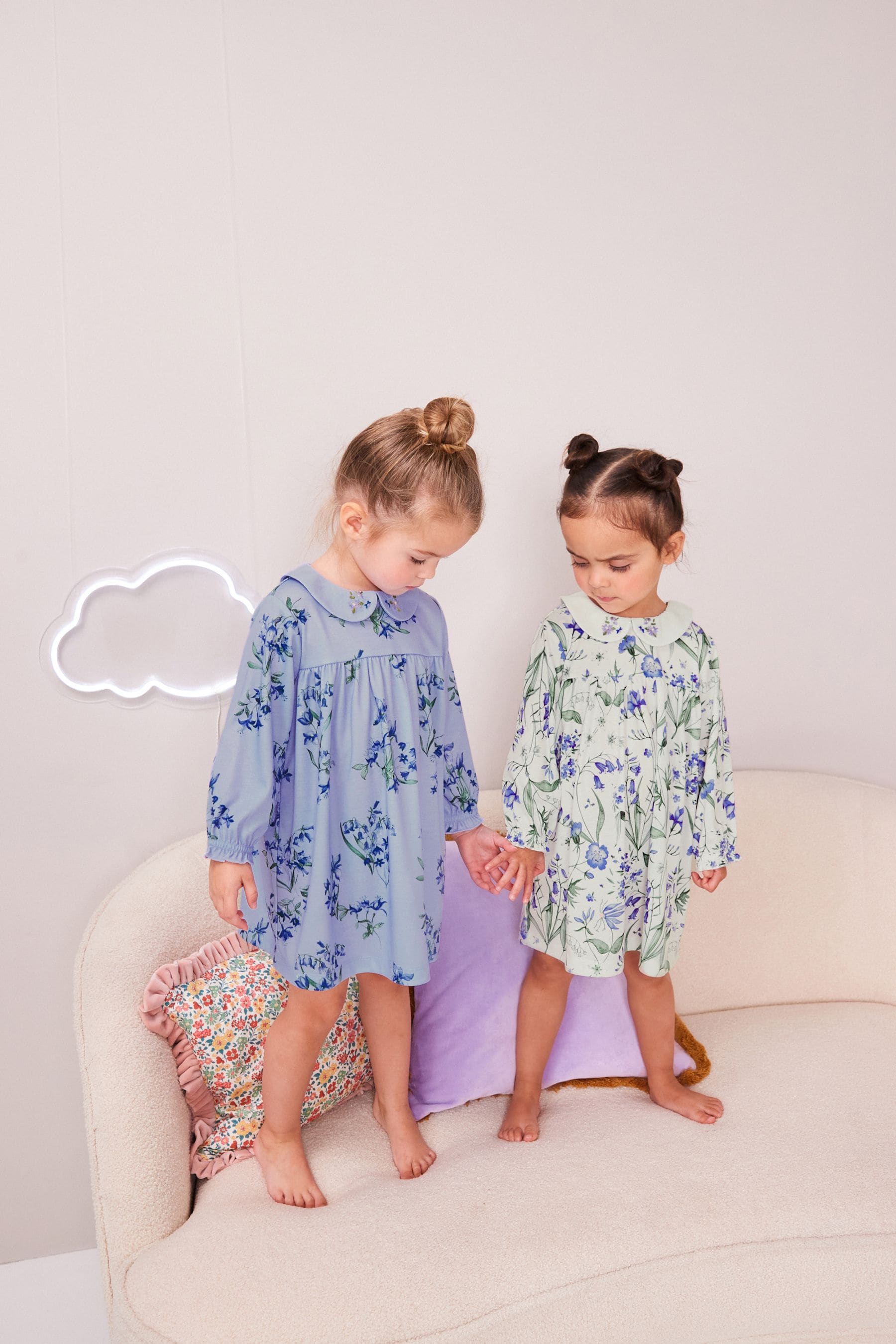Blue White Bluebell Nighties 2 Pack 2 12yrs