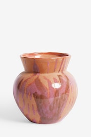 Purple Reactive Glaze Textured Vase - Image 4 of 5
