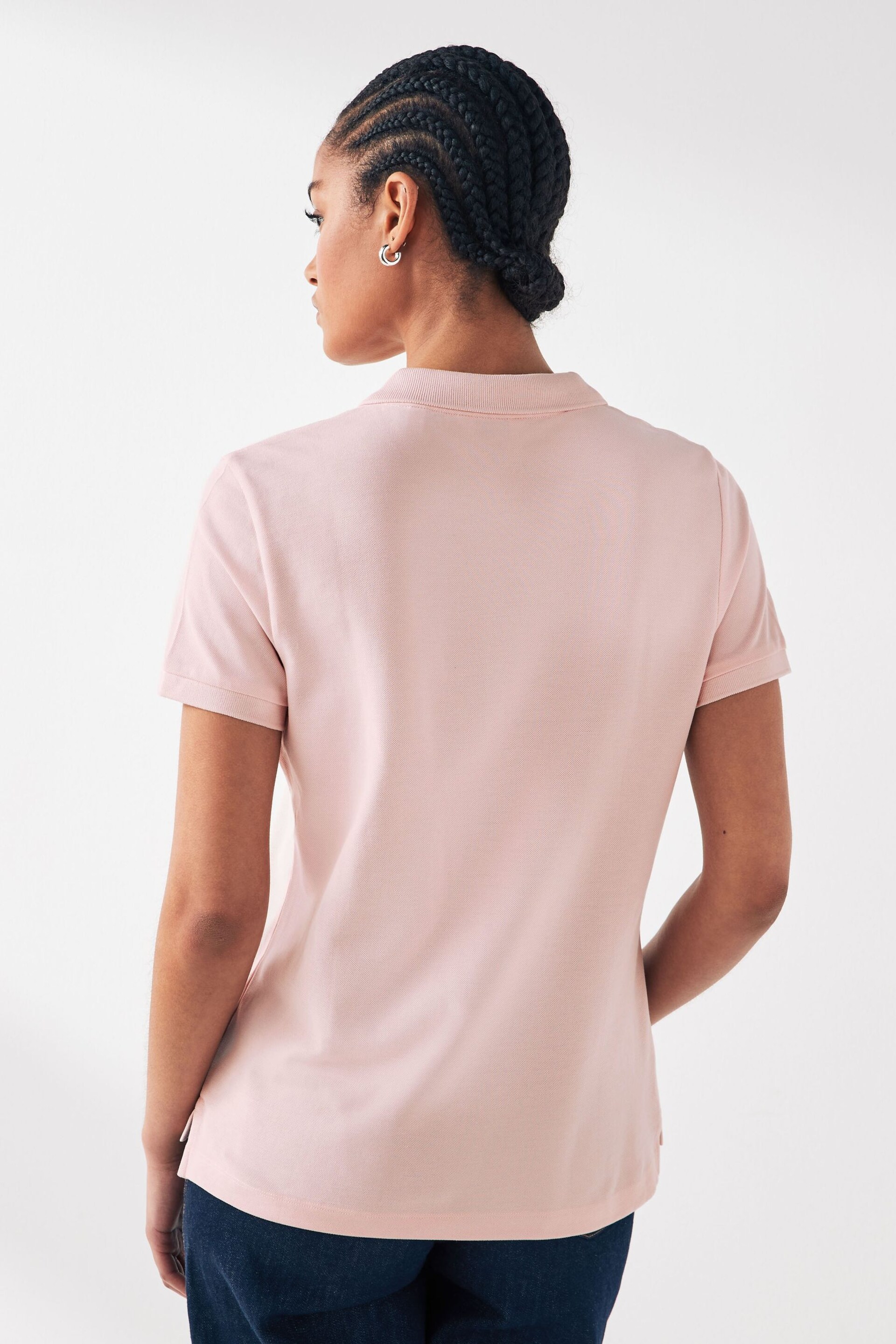GANT Pink Shield Cap Sleeve Piqué Polo Shirt - Image 2 of 2