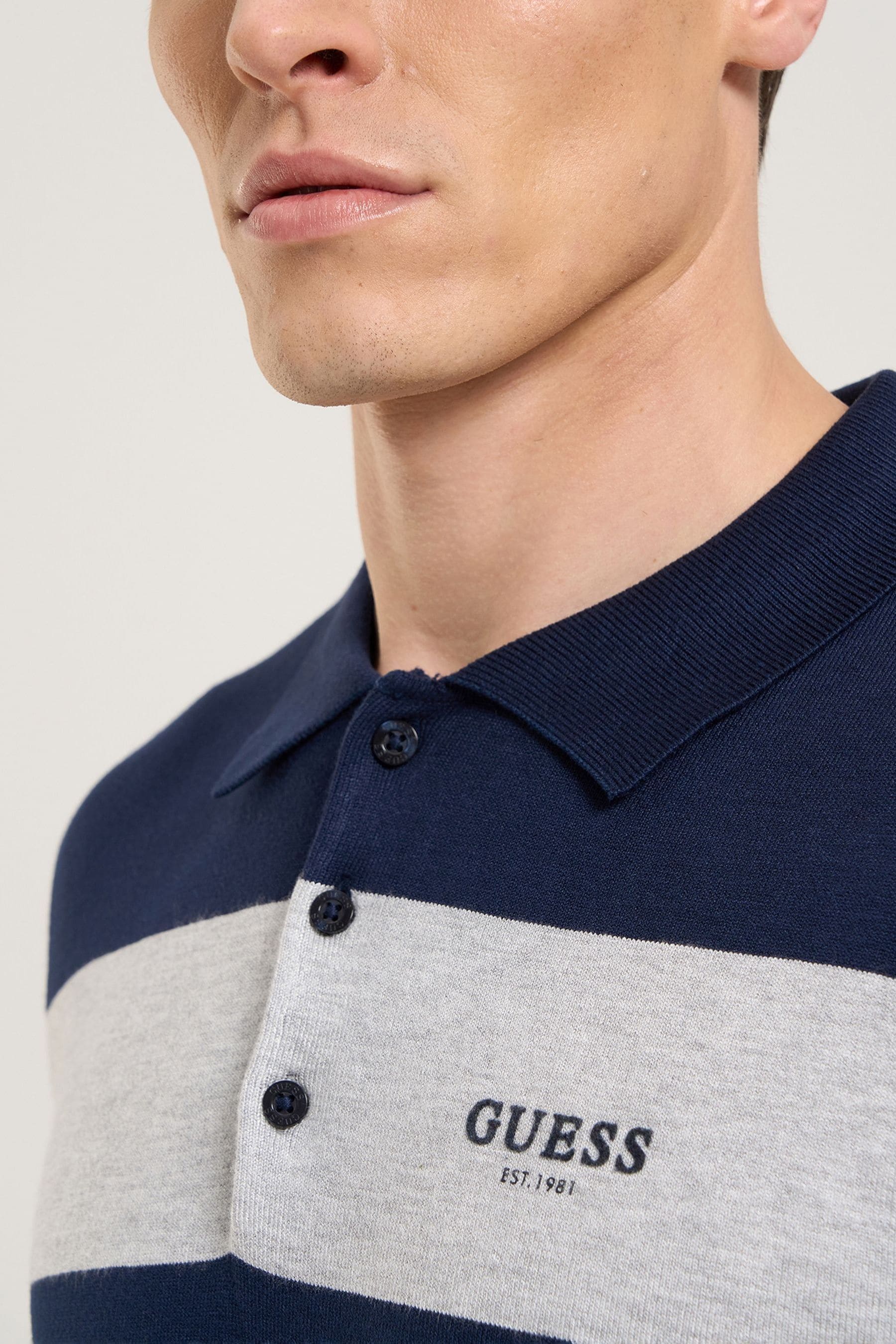 Buy Guess Royce Long Sleeve Polo Shirt from Next Luxembourg