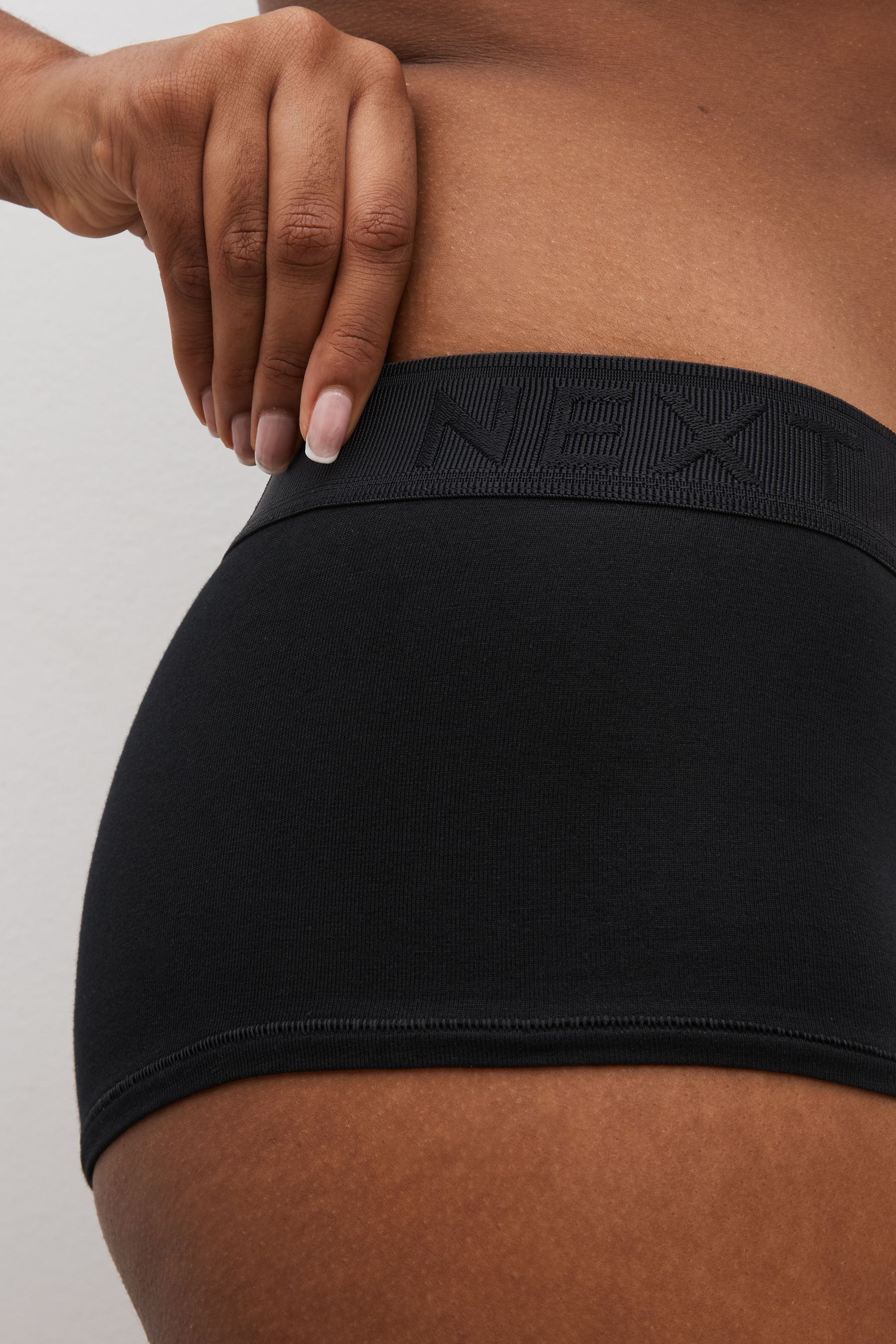 Buy Black White Logo Boy Short Knickers 2 Pack from the Next UK online shop