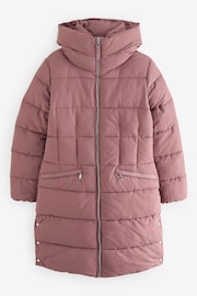 Rose Pink Shower Resistant Padded Coat - Image 6 of 8