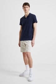 French Connection Marine Pique Micro Polo Shirt - Image 1 of 3