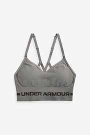 Under Armour Grey Seamless Low Long Bra - Image 8 of 8