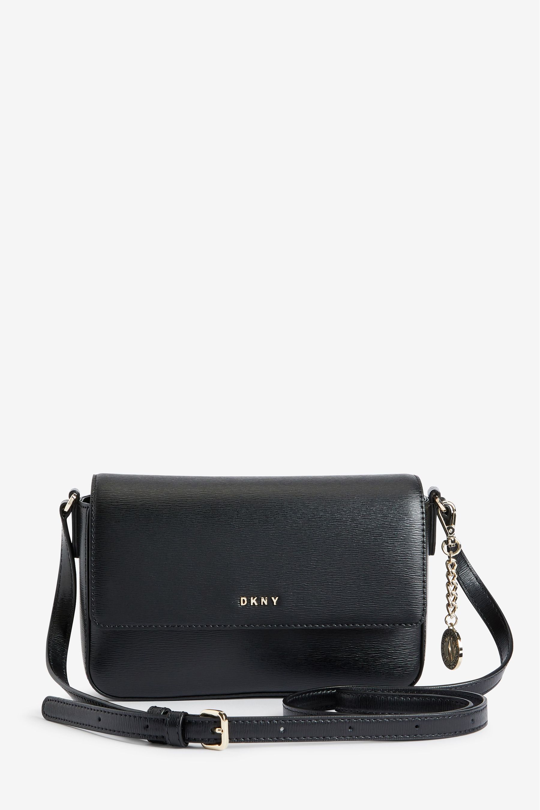 DKNY Black Bryant Flap Cross Body Shoulder Bag