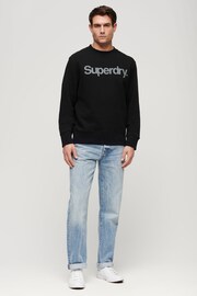 Superdry Black City Loose Crew Sweatshirt - Image 3 of 3