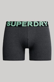 Superdry Green 100% Cotton Boxer Shorts 3 Pack - Image 3 of 7