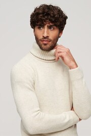 Superdry Cream The Merchant Store Roll Neck Jumper - Image 3 of 3