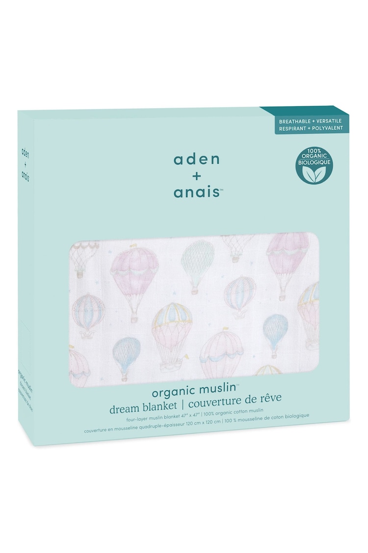 aden + anais Pink Animal Kingdom Organic Cotton Muslin Dream Blanket - Image 4 of 4