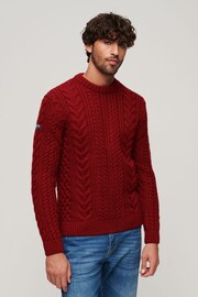 Superdry Red Jacob Crew Jumper - Image 1 of 6