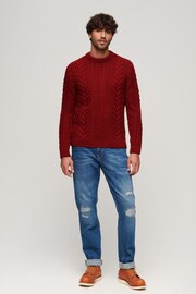 Superdry Red Jacob Crew Jumper - Image 2 of 6