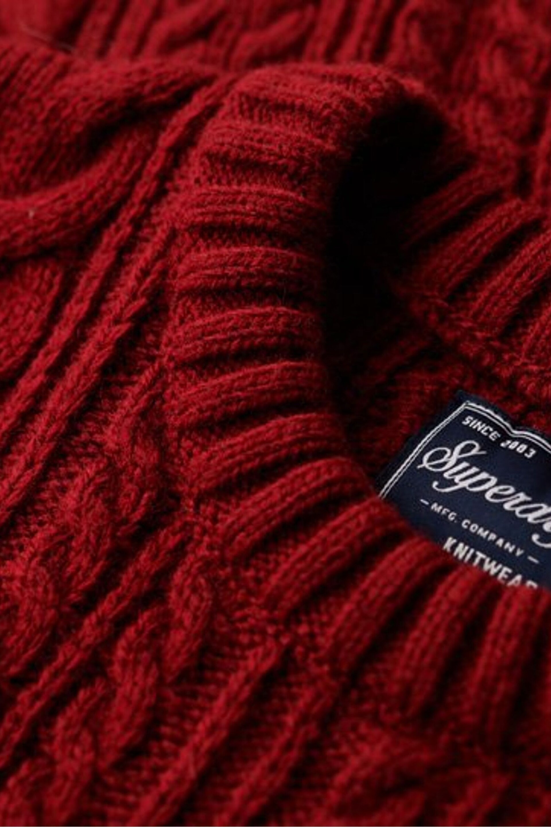 Superdry Red Jacob Crew Jumper - Image 5 of 6