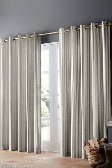 Emily Bond Grey Oscar Stripe Made to Measure Curtains