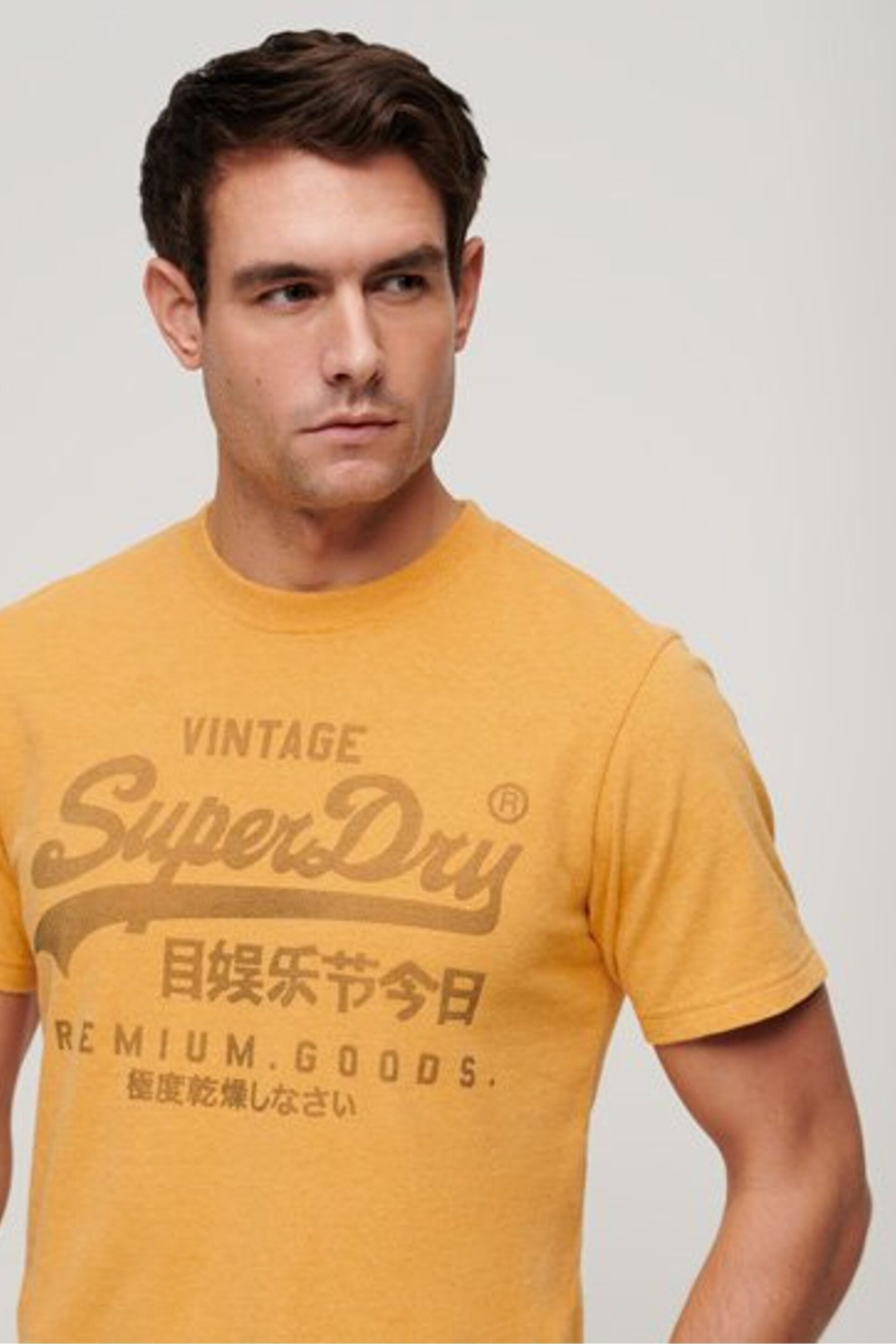 Superdry Yellow Classic Heritage T-Shirt - Image 3 of 3