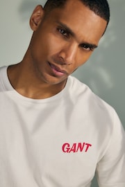 GANT White Washed Graphic T-Shirt - Image 3 of 10
