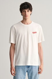 GANT White Washed Graphic T-Shirt - Image 5 of 10